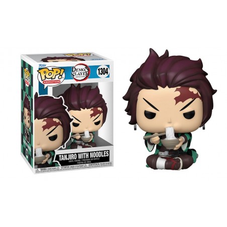 FUNKO POP! DEMON SLAYER TANJIRO WITH NOODLES BOBBLE HEAD KNOCKER FIGURE