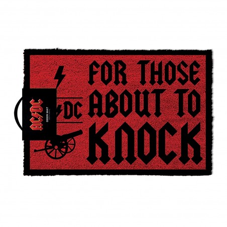 AC/DC FOR THOSE ABOUT TO KNOCK DOORMAT 40X60CM