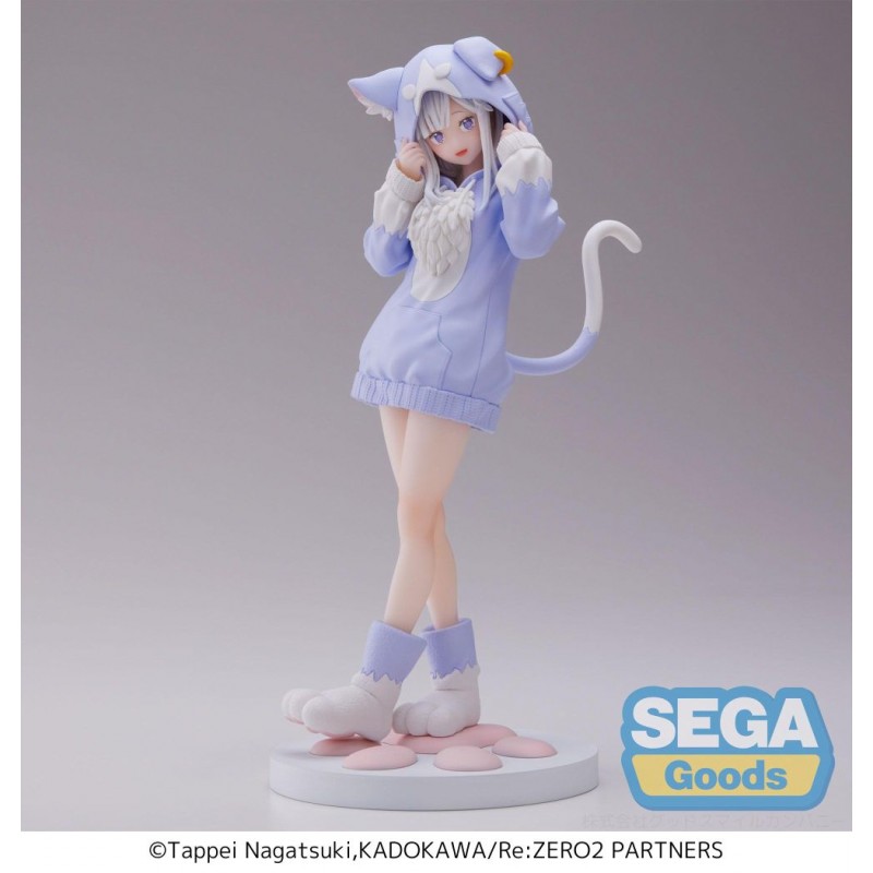 SEGA GOODS RE ZERO LUMINASTA EMILIA MOFUMOFU PACK STATUE FIGURE SEGA GOODS RE ZERO LUMINASTA EMILIA MOFUMOFU PACK STATUE FIGURE