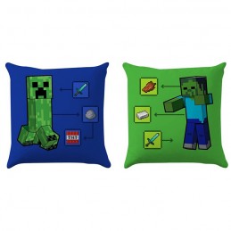 AYMAX MINECRAFT CREEPER AND ZOMBIE PILLOW 35X35CM