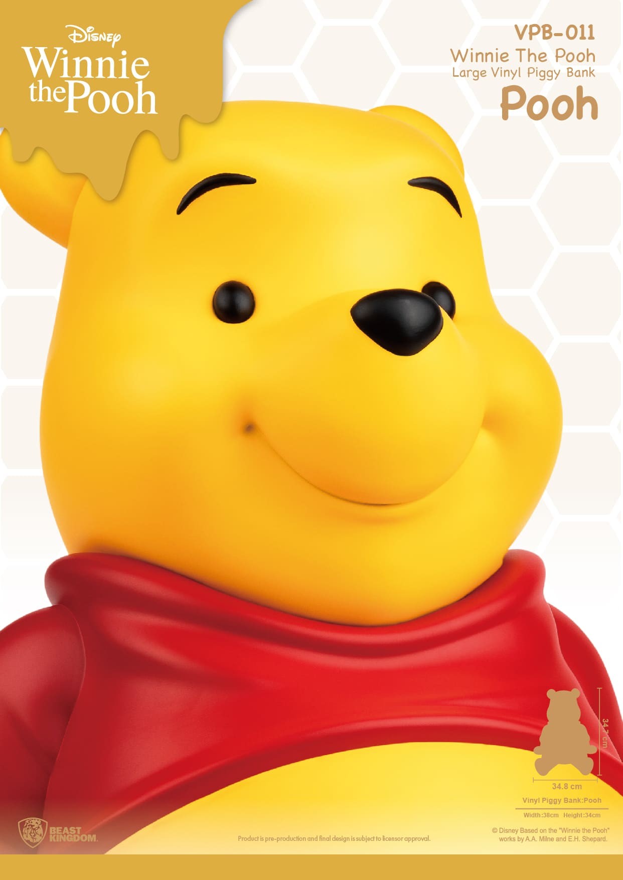 BEAST KINGDOM WINNIE THE POOH VINYL PIGGY BANK STATUA FIGURE SALVAD