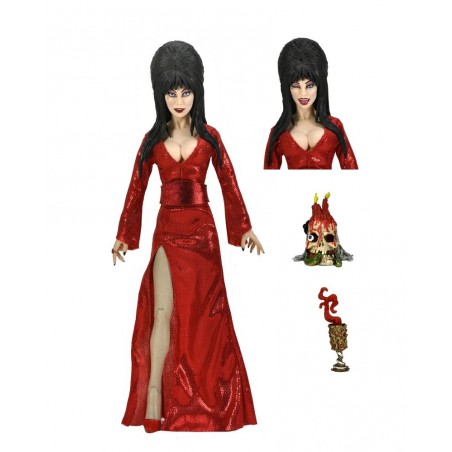 ELVIRA MISTRESS OF THE DARK RED FRIGHT BOO CLOTHED 20CM ACTION FIGURE