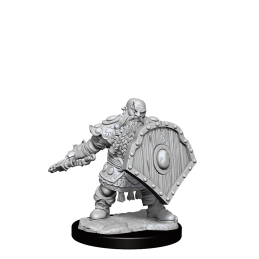 DUNGEONS AND DRAGONS FRAMEWORKS DWARF FIGHTER MALE MODEL KIT MINIATURE FIGURE WIZKIDS