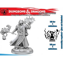 DUNGEONS AND DRAGONS FRAMEWORKS HUMAN CLERIC MALE MODEL KIT MINIATURE FIGURE WIZKIDS