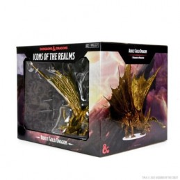 WIZKIDS ICONS OF THE REALM ADULT GOLD DRAGON PREMIUM SET FIGURE