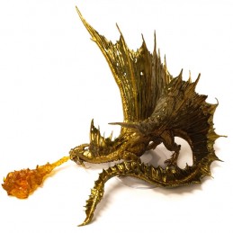 WIZKIDS ICONS OF THE REALM ADULT GOLD DRAGON PREMIUM SET FIGURE