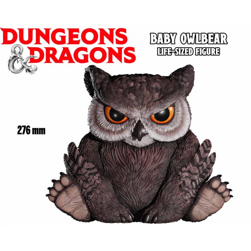 DUNGEONS AND DRAGONS BABY OWLBEAR LIFE SIZED 28CM FIGURE WIZKIDS