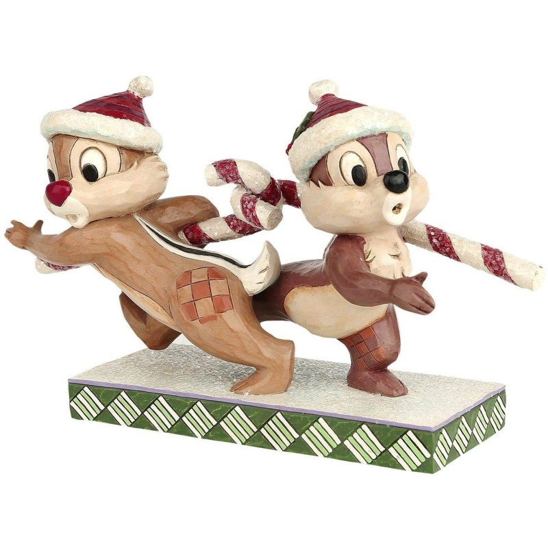 ENESCO CHIP AND DALE CANDI CANE CAPER STATUE FIGURE