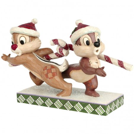 CHIP AND DALE CANDI CANE CAPER STATUE FIGURE