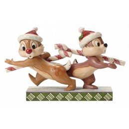 ENESCO CHIP AND DALE CANDI CANE CAPER STATUE FIGURE