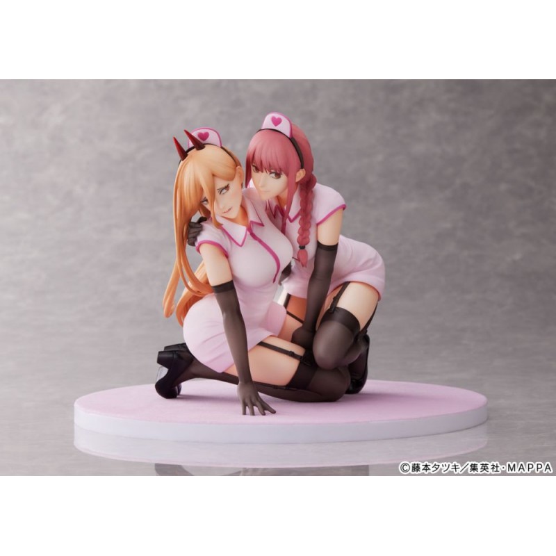 FURYU CHAINSAW MAN POWER AND MAKIMA NURSE 1/7 STATUE FIGURE