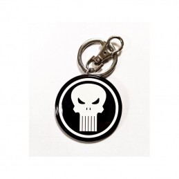 MARVEL THE PUNISHER LOGO METAL KEYRING KEYCHAIN PORTACHIAVI SEMIC