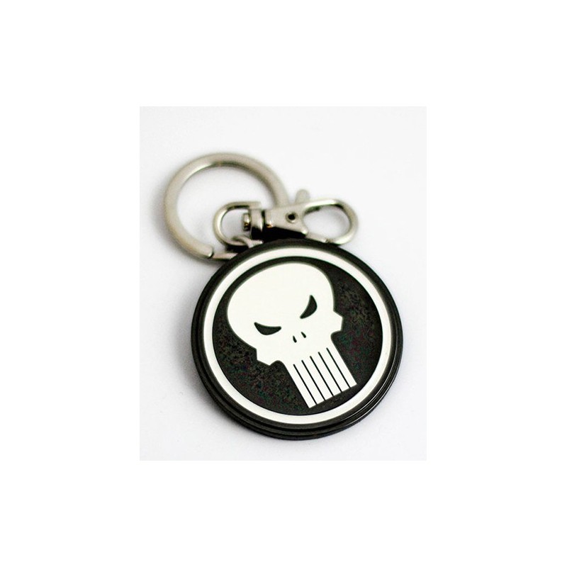 MARVEL THE PUNISHER LOGO METAL KEYRING KEYCHAIN PORTACHIAVI SEMIC