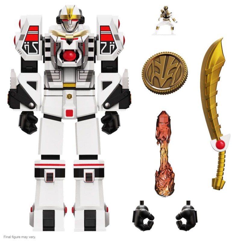 SUPER7 MIGHTY MORPHIN POWER RANGERS ULTIMATES WHITE TIGERZORD WARRI...