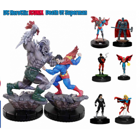 DC COMICS HEROCLIX ICONIX DEATH OF SUPERMAN FIGURES