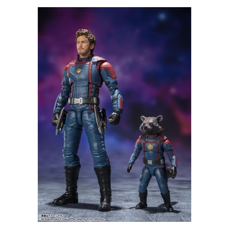 BANDAI GUARDIANS OF THE GALAXY 3 STAR-LORD AND ROCKET RACCOON S.H. FIGUARTS ACTION FIGURE