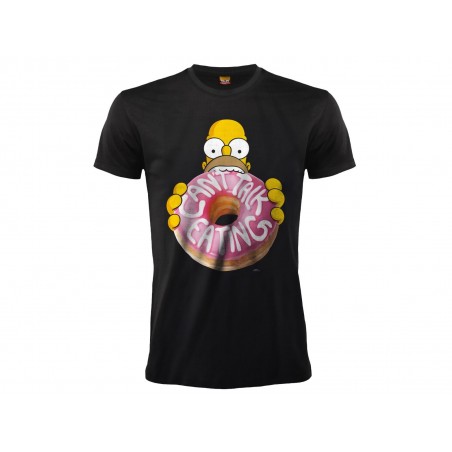 T SHIRT THE SIMPSONS HOMER CAN'T TALK EATING