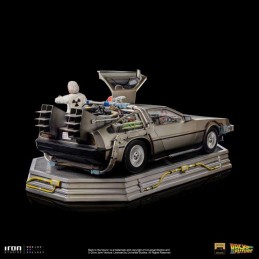 IRON STUDIOS BACK TO THE FUTURE DELOREAN DELUXE FULL SET ART SCALE 1/10 STATUE FIGURE