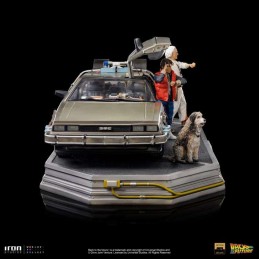 IRON STUDIOS BACK TO THE FUTURE DELOREAN DELUXE FULL SET ART SCALE 1/10 STATUE FIGURE