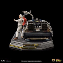 IRON STUDIOS BACK TO THE FUTURE DELOREAN DELUXE FULL SET ART SCALE 1/10 STATUE FIGURE