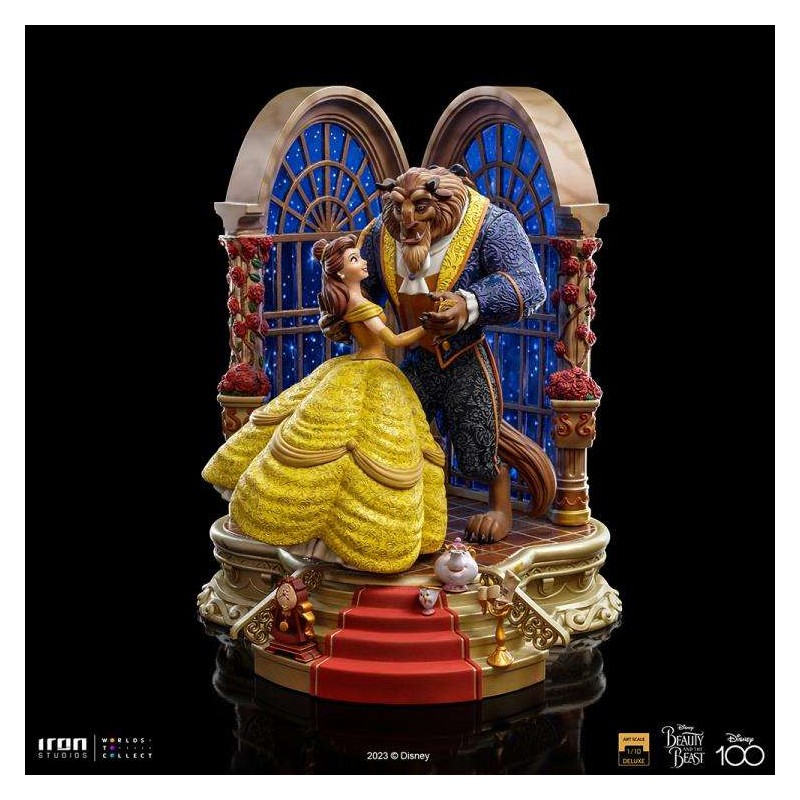 LA BELLA E LA BESTIA BEUTY AND THE BEAST ART SCALE DELUXE 1/10 STATUA FIGURE IRON STUDIOS