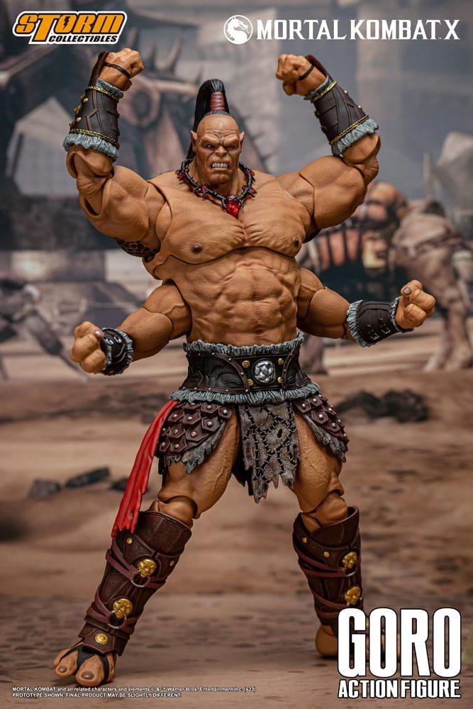 Boneco Action Figure Goro 23cm Resina Mortal Kombat – Geração Bit Games