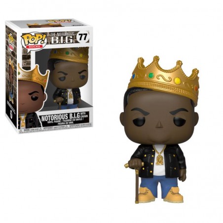 FUNKO POP! NOTORIOUS B.I.G. WITH CROWN BOBBLE HEAD FIGURE
