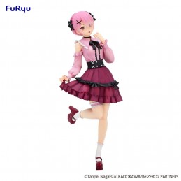 FURYU RE:ZERO RAM GIRLY OUTFIT PINK TRIO-TRY-IT FIGURE STATUE