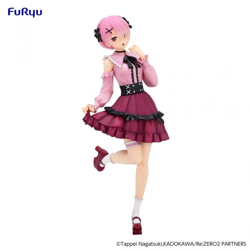 BUY RE:ZERO RAM GIRLY OUTFIT PINK TRIO-TRY-IT FIGURE STATUE FURYU