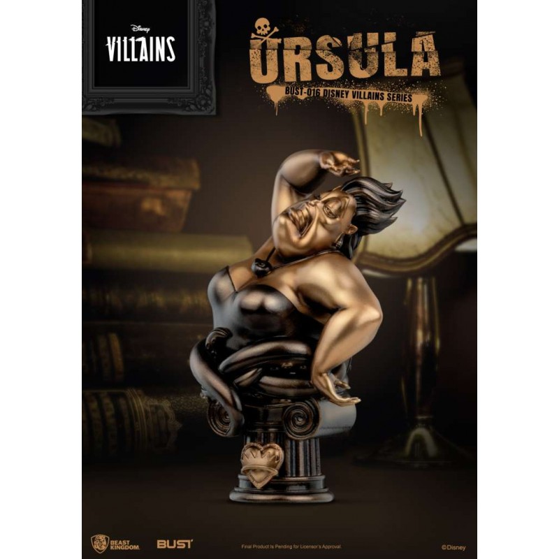BEAST KINGDOM DISNEY VILLAINS URSULA BUST STATUE FIGURE BEAST KINGDOM DISNEY VILLAINS URSULA BUST STATUE FIGURE