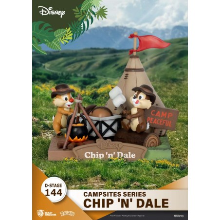 D-STAGE CAMPSITES SERIES CHIP 'N' DALE STATUE FIGURE DIORAMA