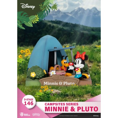 D-STAGE CAMPSITES SERIES MINNIE AND PLUTO STATUE FIGURE DIORAMA