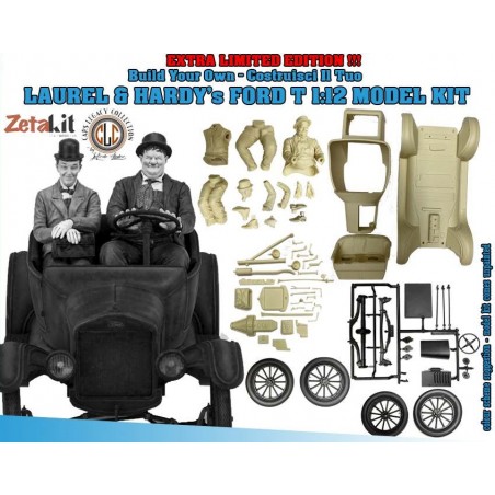 STAN LAUREL AND OLIVER HARDY ON FORD MODEL T 1/12 MODEL KIT RESIN FIGURE