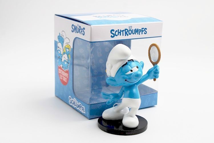 Grouchy smurf with speech bubbles- Resin figurine - Plastoy - 20cm