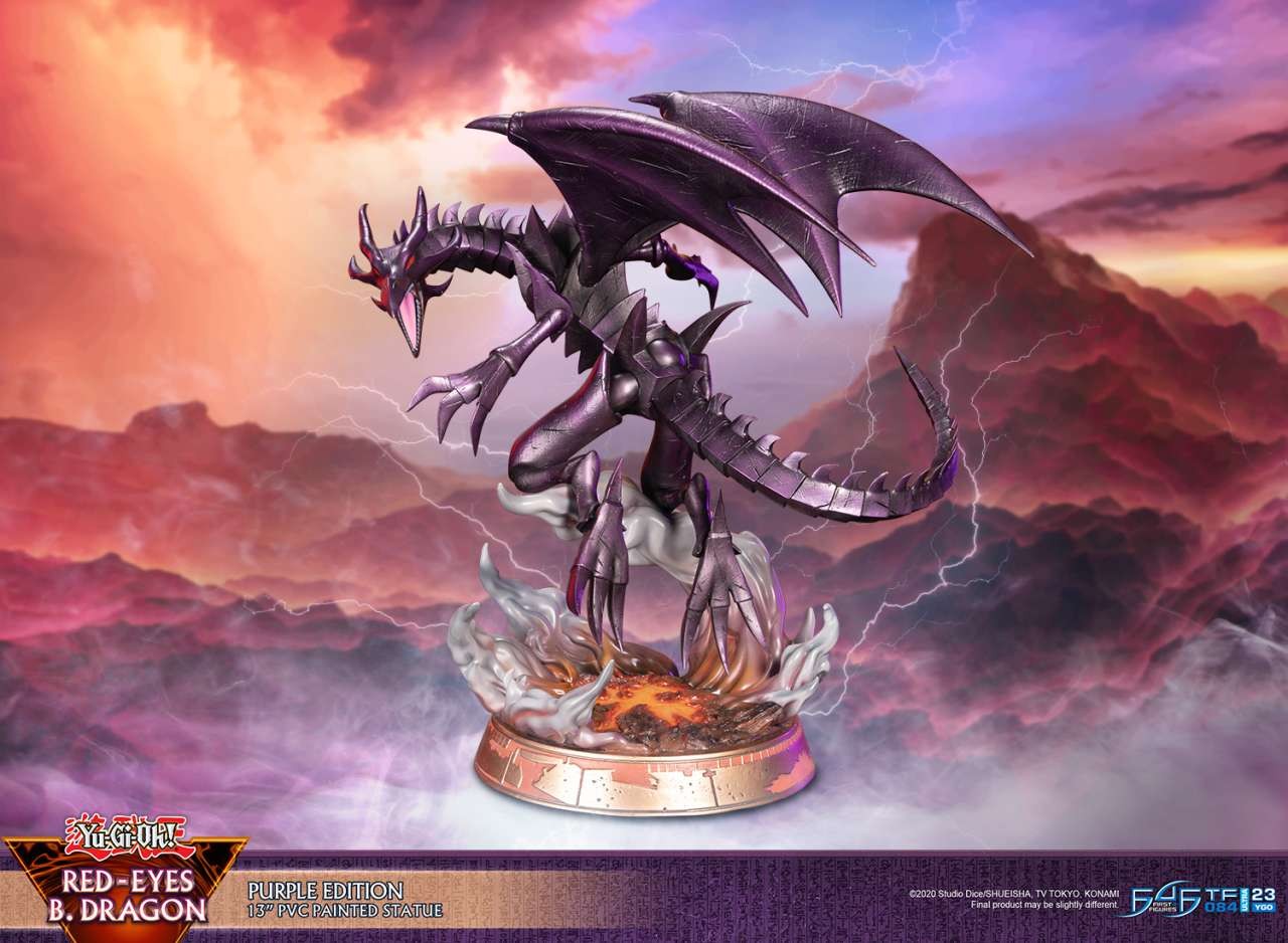 FIRST4FIGURES YU-GI-OH! RED-EYES B. DRAGON PURPLE EDITION STATUA FI...