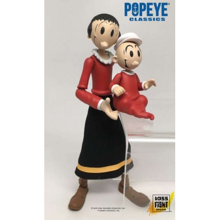 POPEYE CLASSICS WAVE 1 OLIVE OYL AND SWEE'PEA ACTION FIGURE