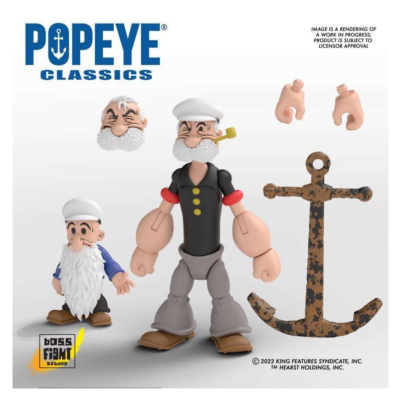 BOSS FIGHT STUDIO POPEYE CLASSICS WAVE 2 POOPDECK PAPPY ACTION FIGURE