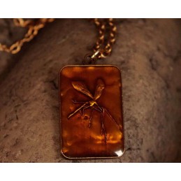 JURASSIC PARK MOSQUITO IN AMBER LIMITED EDITION COLLANA REPLICA FANATTIK