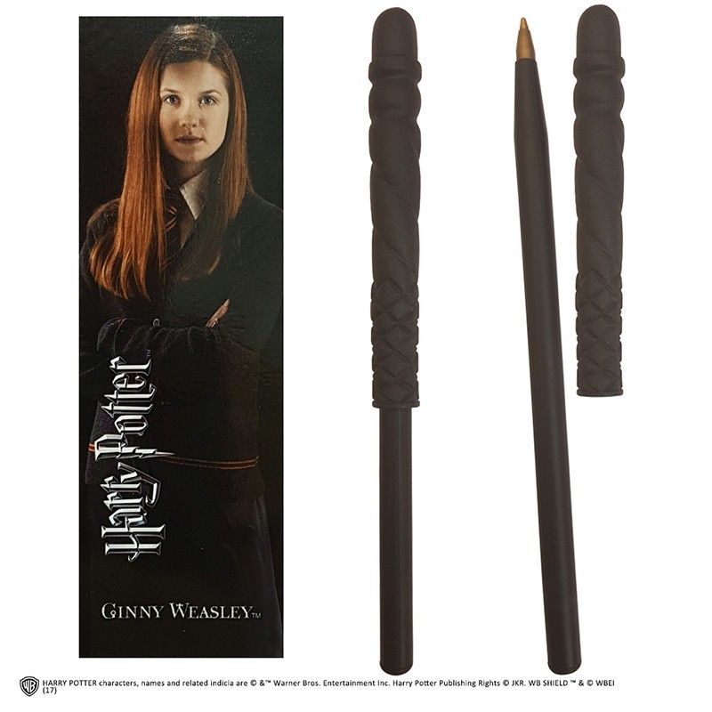 NOBLE COLLECTIONS HARRY POTTER - GINNY WEASLEY WAND PEN AND BOOKMARK PENNA E SEGNALIBRO