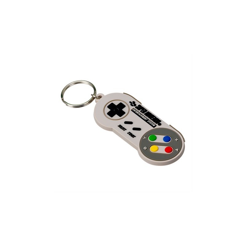 NINTENDO SNES CONTROLLER RUBBER KEYCHAIN PORTACHIAVI IN GOMMA PYRAMID INTERNATIONAL