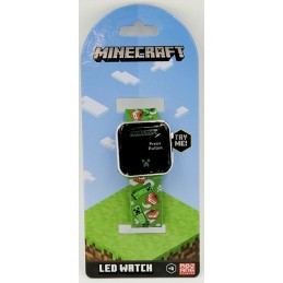 MINECRAFT TNT AND CREEPER DIGITAL WRISTWATCH