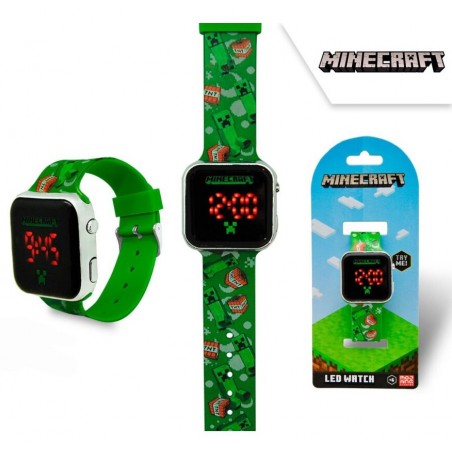 MINECRAFT TNT AND CREEPER DIGITAL WRISTWATCH