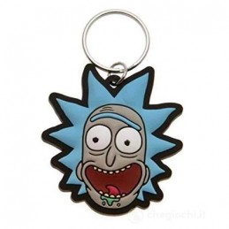 RICK AND MORTY FACE RICK RUBBER KEYCHAIN PORTACHIAVI IN GOMMA PYRAMID INTERNATIONAL