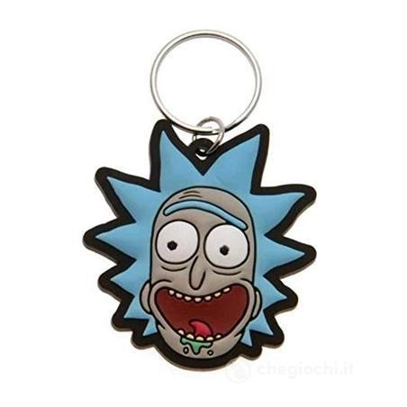 RICK AND MORTY FACE RICK RUBBER KEYCHAIN PORTACHIAVI IN GOMMA
