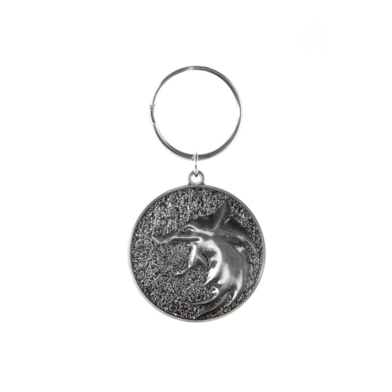 PYRAMID INTERNATIONAL THE WITCHER WOLF MEDAL METAL KEYCHAIN