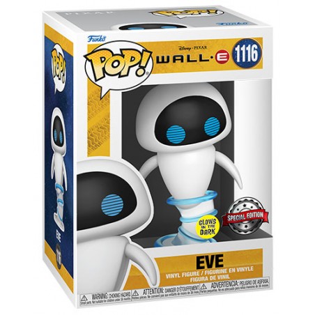 FUNKO POP! WALL-E EVE GLOW IN THE DARK BOBBLE HEAD FIGURE