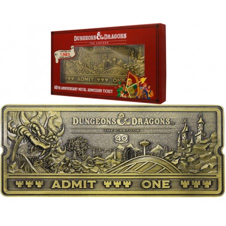 DUNGEONS AND DRAGONS THE CARTOON ROLLERCOASTER TICKET REPLICA