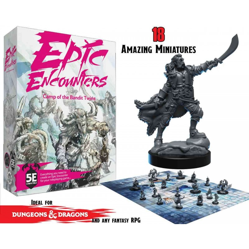 EPIC ENCOUNTERS CAMP OF THE BANDIT TWINS MINIATURES SET STEAMFORGED GAMES
