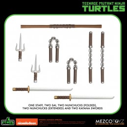 TEENAGE MUTANT NINJA TURTLES DELUXE BOX SET 5 POINTS PLUS ACTION FIGURE MEZCO TOYS