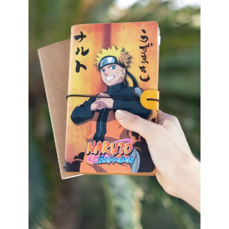 Grupo Erik: Taccuino da viaggio Naruto  Taccuino pelle sintentica con 2  quaderni, porta tessere e tasca espandibile, 19,6x12cm, ideale come diario  di viaggio, quaderno naruto o naruto gadget : : Cancelleria